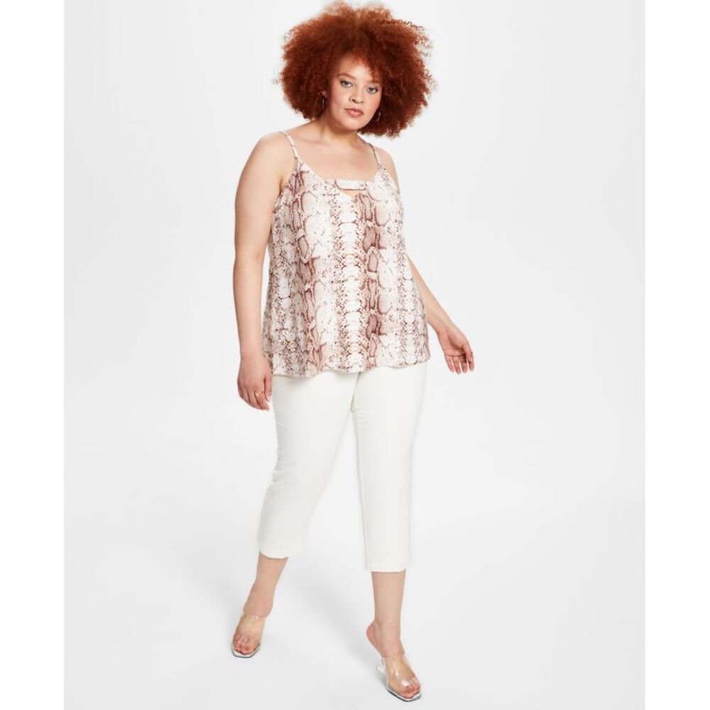 Bar III Trendy Plus Size Animal Print Tank Top